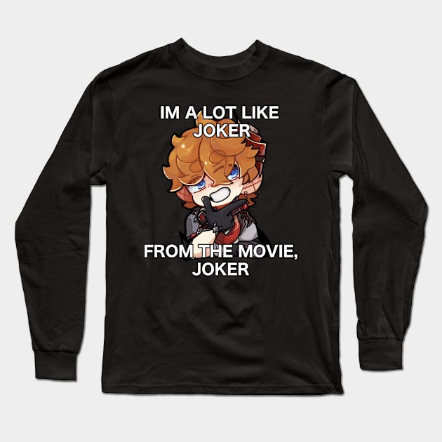 Childe Chibi (Joker edition) Long Sleeve T-Shirt by lillastarr